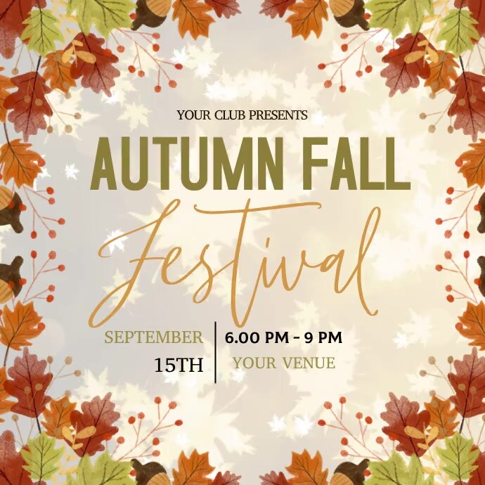 Fall Pageant Template autumn fall festival Template | PosterMyWall