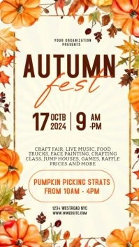 AUTUMN FALL FESTIVAL EVENT AD TEMPLATE Instagram Story
