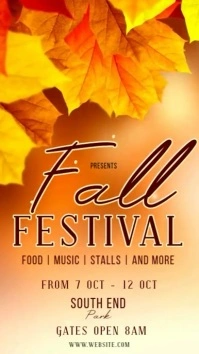 AUTUMN FALL FESTIVAL EVENT DESIGN TEMPLATE Instagram Story