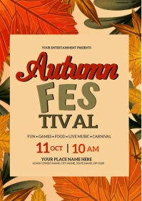 Autumn / Fall Festival EVENT DESIGN TEMPLATE | PosterMyWall