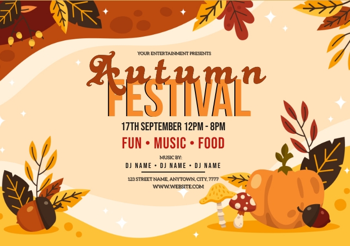 Fall Pageant Template Autumn / Fall Festival EVENT DESIGN TEMPLATE | PosterMyWall