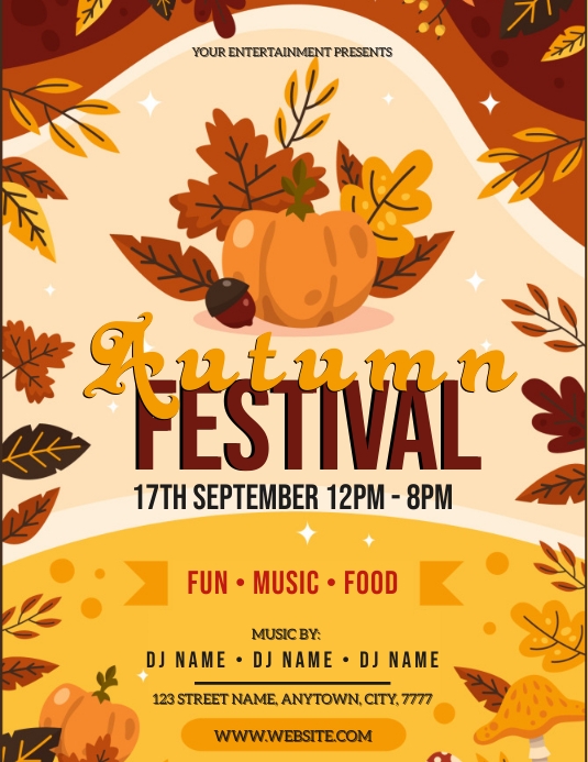Fall Pageant Template Copy of Autumn / Fall Festival EVENT DESIGN TEMPLATE | PosterMyWall