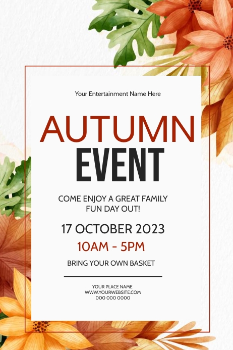 Autumn / Fall Festival EVENT DESIGN TEMPLATE | PosterMyWall