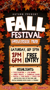 Autumn Fall Festival Family Fun Instagram Story template