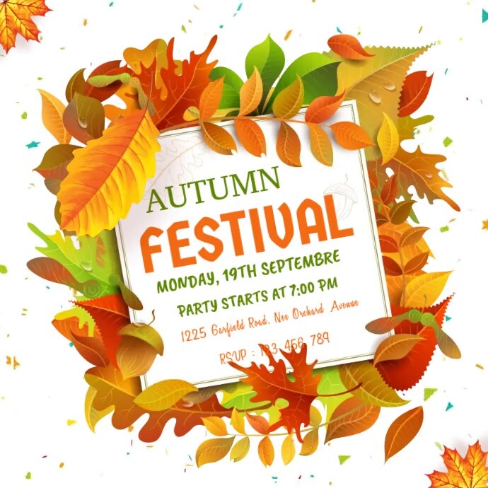 October Fall Flyer Autumn fall festival flyer template | PosterMyWall