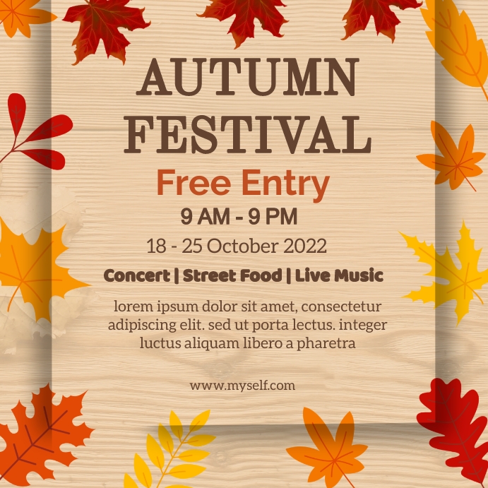 Copy of Autumn Fall Festival Instagram template. (1) | PosterMyWall