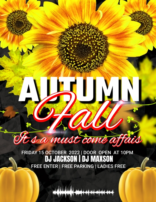 Fall Text Ad Copy of autumn fall festival party ad design | PosterMyWall