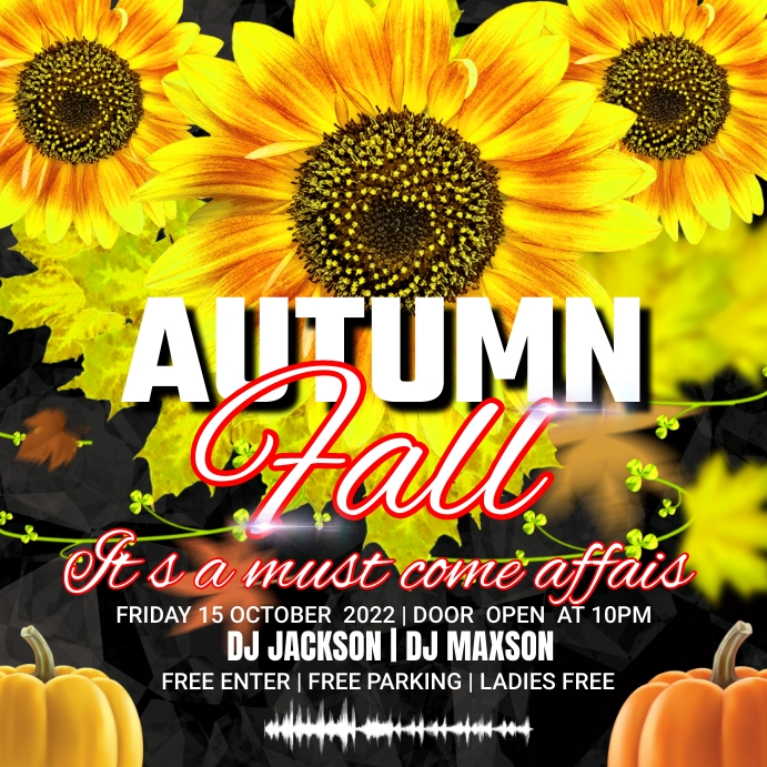 Fun Fall Ad autumn fall festival party ad design Template | PosterMyWall