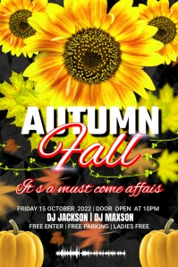 autumn fall festival party ad design Template | PosterMyWall