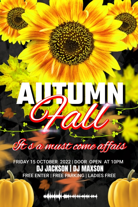 Fall Text Ad Copy of autumn fall festival party ad design | PosterMyWall