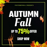 autumn fall festival party ad design template