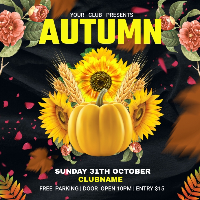 Copy of autumn fall festival party ad design | PosterMyWall