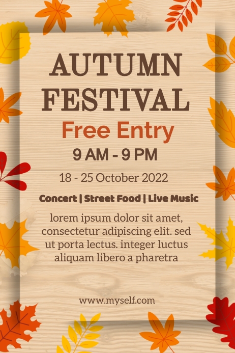 Fall Poster.pdf Autumn Fall Festival Poster template. | PosterMyWall