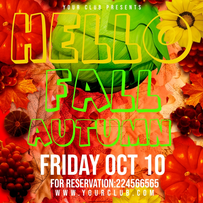 Fall Ad Backround Copy of Autumn fall flyer ad design | PosterMyWall