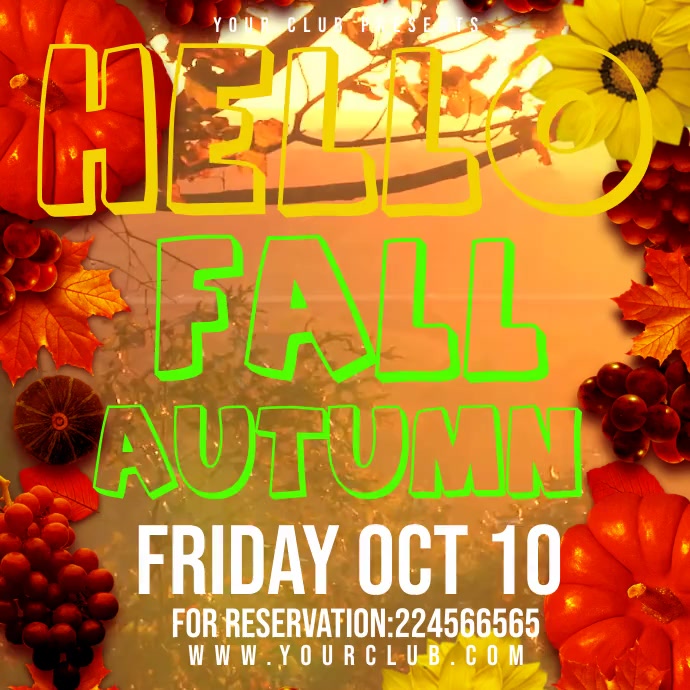 Fall Text Ad Copy of Autumn fall flyer ad design | PosterMyWall