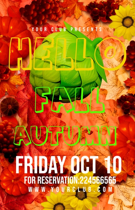Fun Fall Ad Autumn fall flyer ad design Template | PosterMyWall