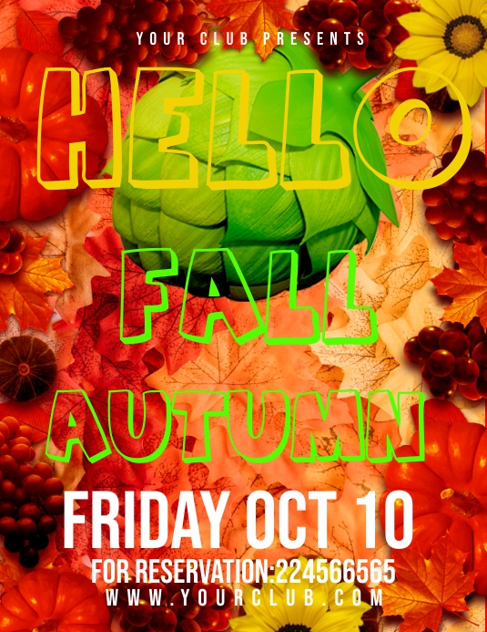 Fun Fall Ad Autumn fall flyer ad design Template | PosterMyWall
