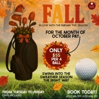 Autumn fall Golf course specials design template Kvadrat (1:1)