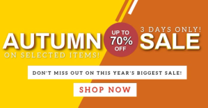 AUTUMN FALL MEGA SALE AD DESIGN Template ภาพที่แชร์บน Facebook