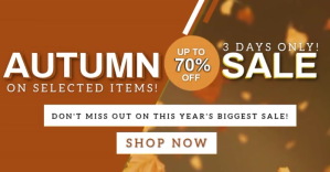 AUTUMN FALL MEGA SALE AD DESIGN Template ภาพที่แชร์บน Facebook