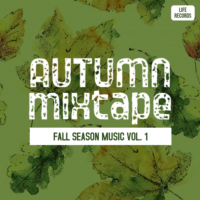 Autumn/fall mixtape mp3 music cd cover art Template | PosterMyWall