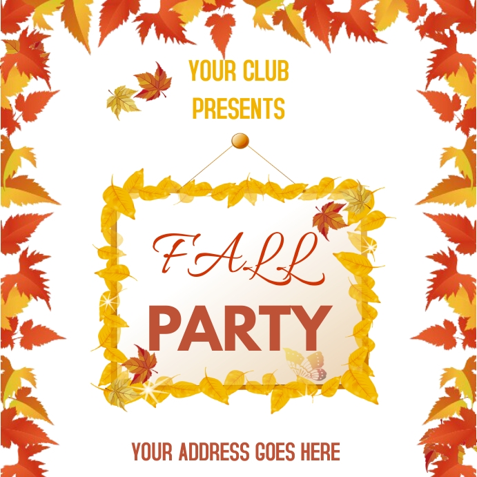 Autumn fall party invite Template | PosterMyWall