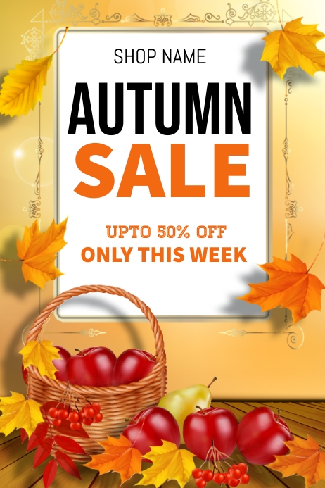 autumn fall poster Template | PosterMyWall