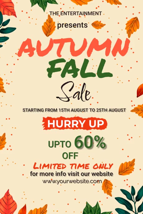 autumn fall poster Template | PosterMyWall