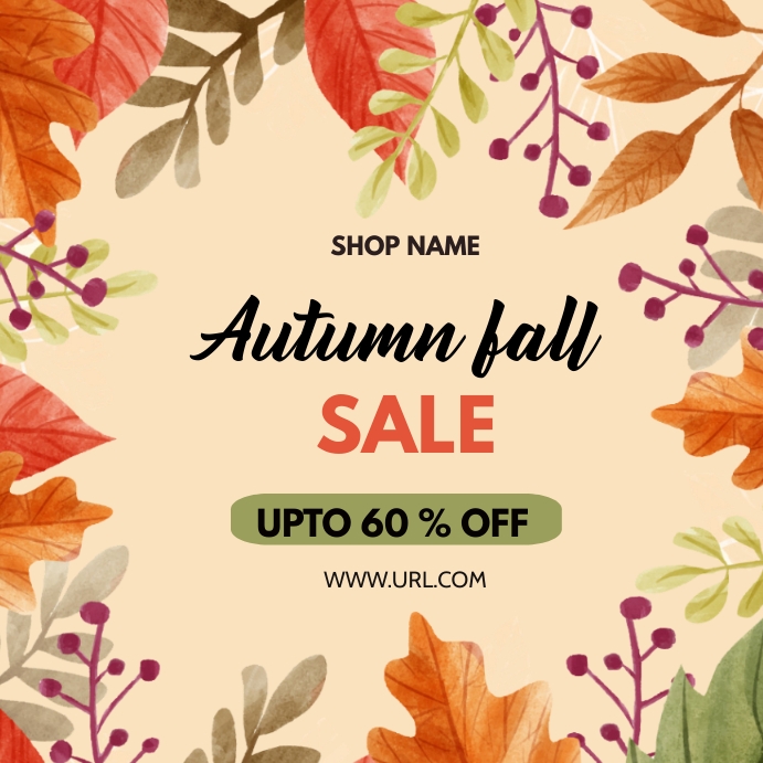 autumn fall poster Template | PosterMyWall