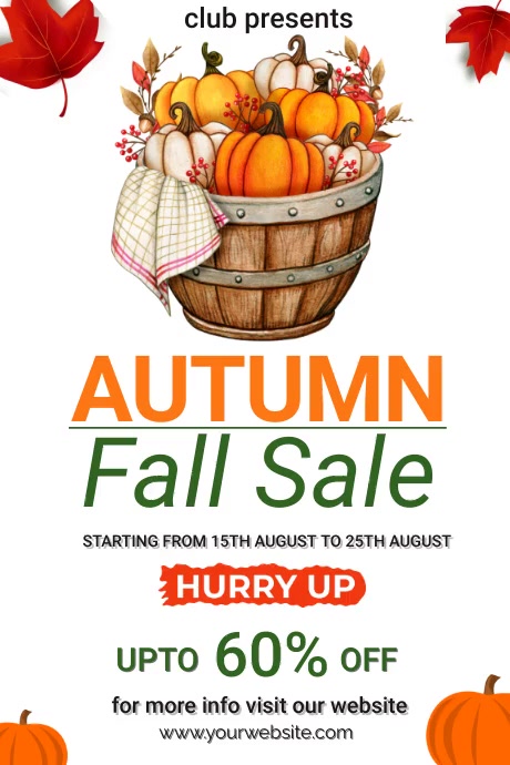 autumn fall poster Template | PosterMyWall