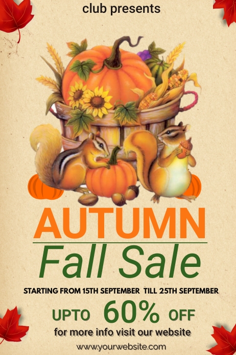 autumn fall poster Template | PosterMyWall