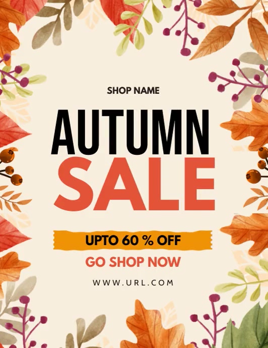 autumn fall poster Template | PosterMyWall