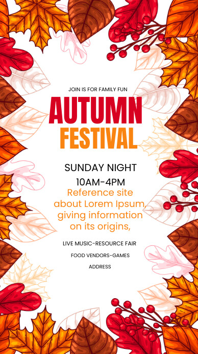 Autumn Fall Poster Template PosterMyWall