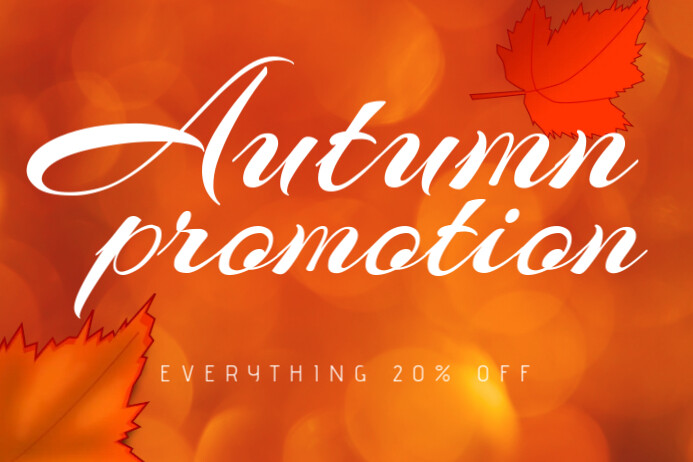 Copy of Autumn Fall promotion Sale landscape Flyer template | PosterMyWall