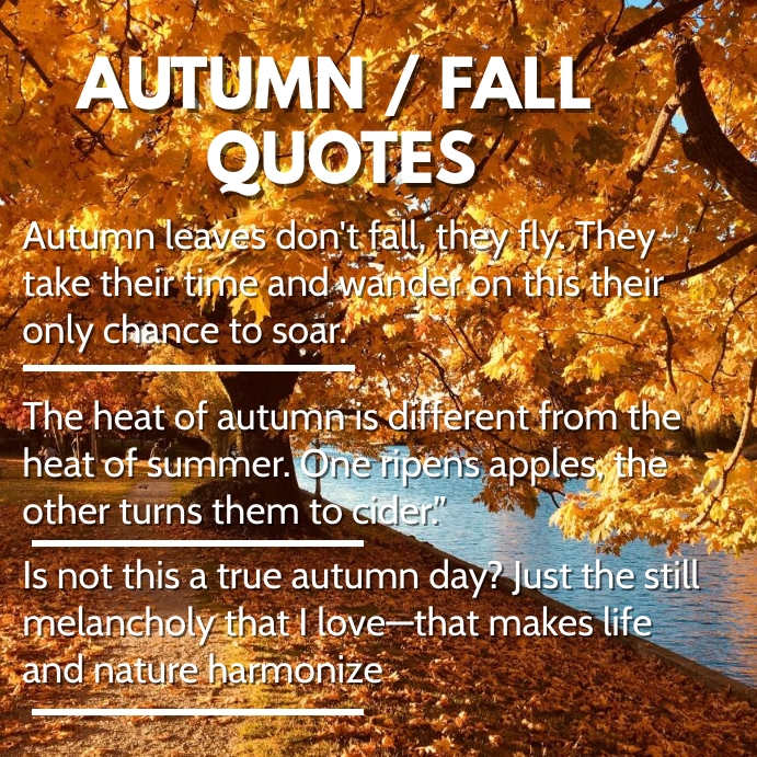Autumn/Fall Quotes Template | PosterMyWall
