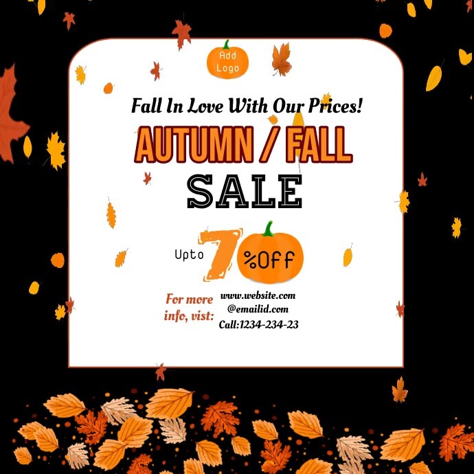 autumn fall sale ad,mid autumn sale ad Template | PosterMyWall