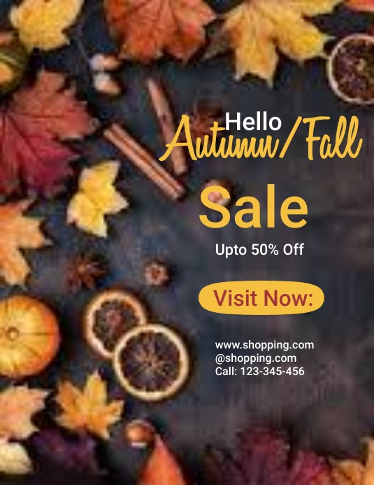 Fall Text Ad autumn fall sale ad flyer Template | PosterMyWall