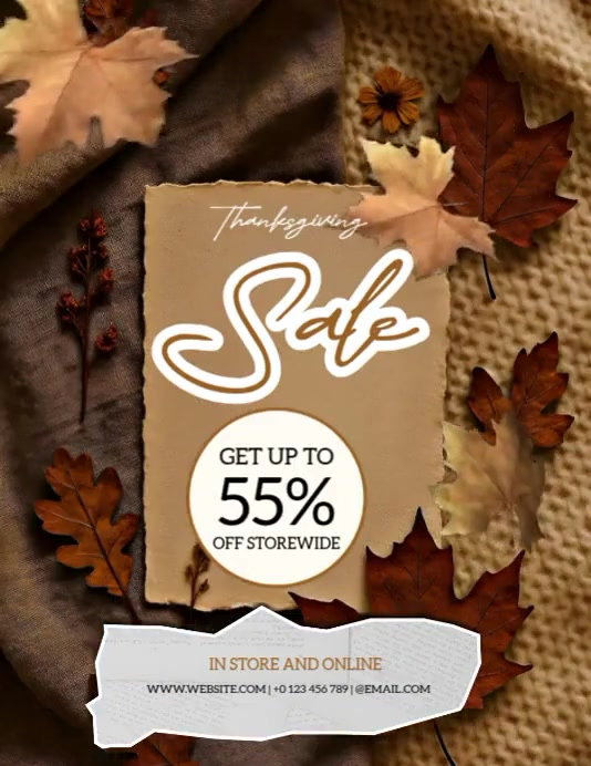 Fall Text Ad autumn fall sale ad social media template | PosterMyWall