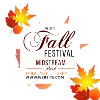 AUTUMN FALL SALE ad social media TEMPLATE Square (1:1)