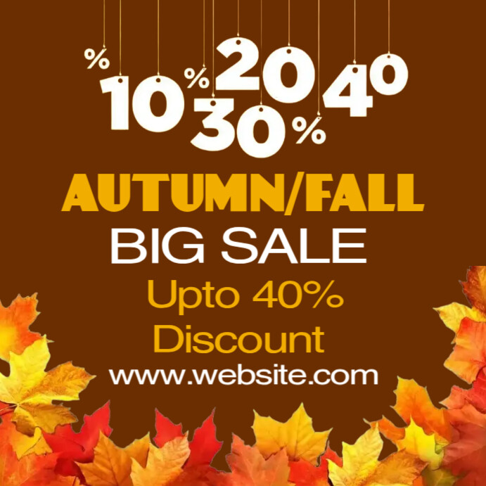 Fall Sale Script Copy of Autumn/Fall Sale | PosterMyWall