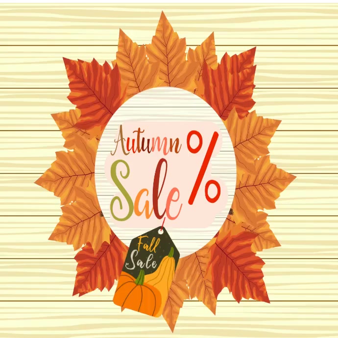 Fall Sale Printable Copy of Autumn Fall Sale | PosterMyWall