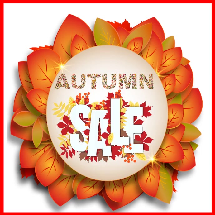 Autumn Fall sale Instagram Post template