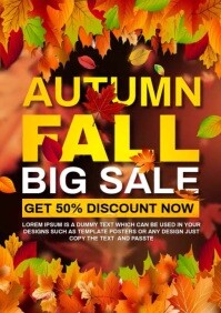 Autumn fall sale A4 template