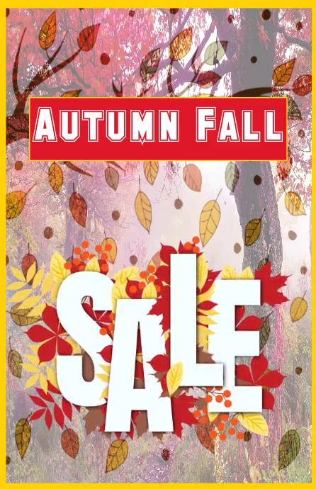 Fall Sale Script Autumn Fall Sale Template | PosterMyWall