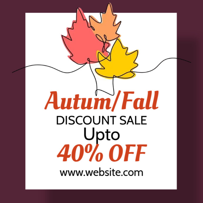 Fall Sale Script Autumn/Fall Sale Template | PosterMyWall