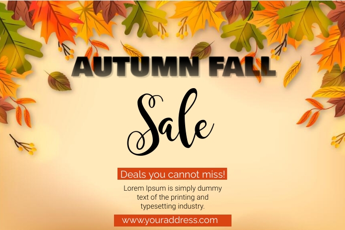 Fall Sale Script Autumn fall sale Template | PosterMyWall