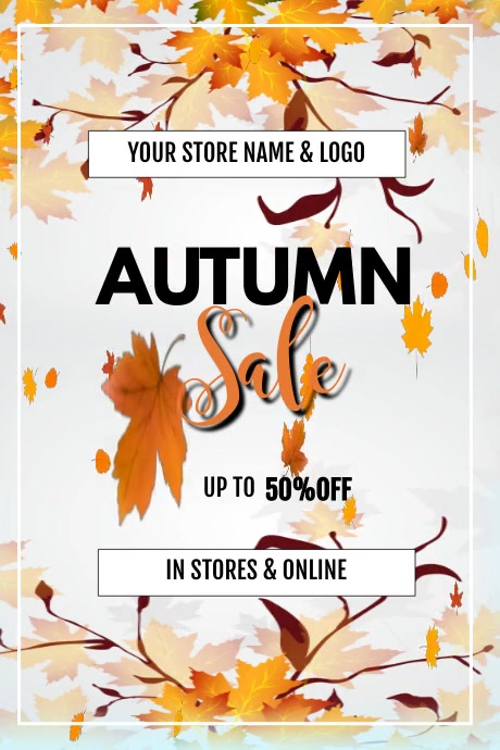 Copy of Autumn/Fall Sale Digital Display video ad tem | PosterMyWall
