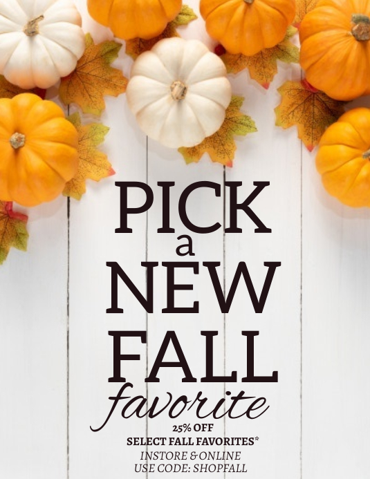 Copy of AUTUMN FALL SALE DISCOUNT Design Template | PosterMyWall