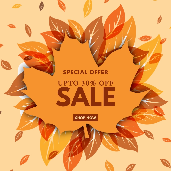 Autumn Fall Sale Discount Instagram Ad Editab PosterMyWall