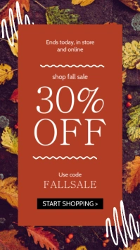 autumn/fall sale instagram story template